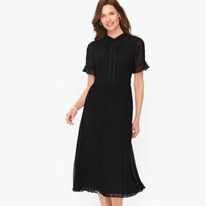 Talbots size 8 Lace Trim Pleated Fit & Flare Dress